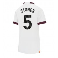 Fotballdrakt Dame Manchester City John Stones #5 Bortedrakt 2023-24 Kortermet